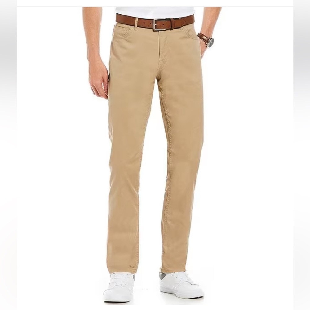 Michael Kors Slim-Fit Parker Stretch Flat Front Twill Pants 32/32